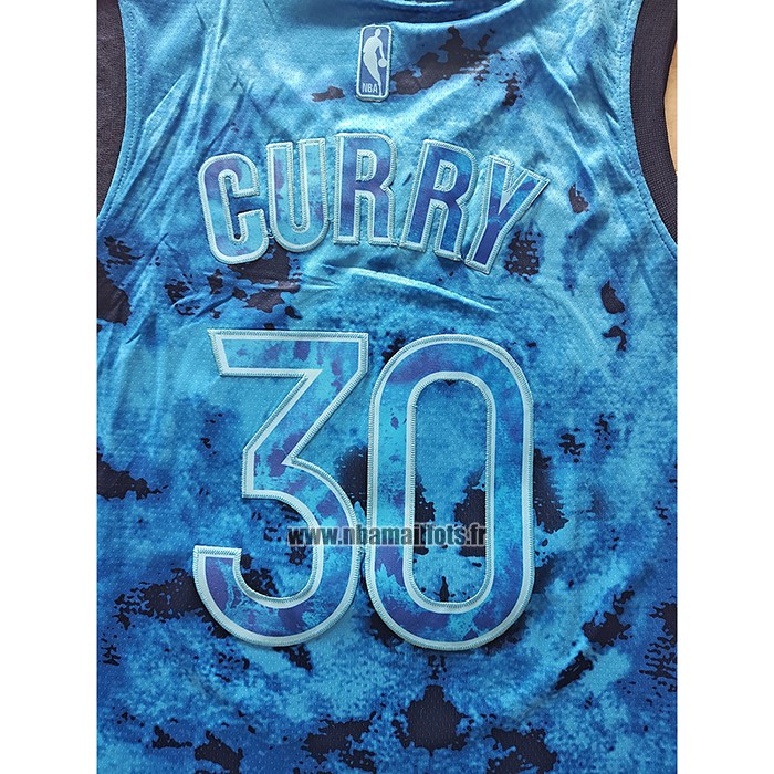 Maillot Golden State Warriors Stephen Curry NO 30 Select Series 2023 Bleu